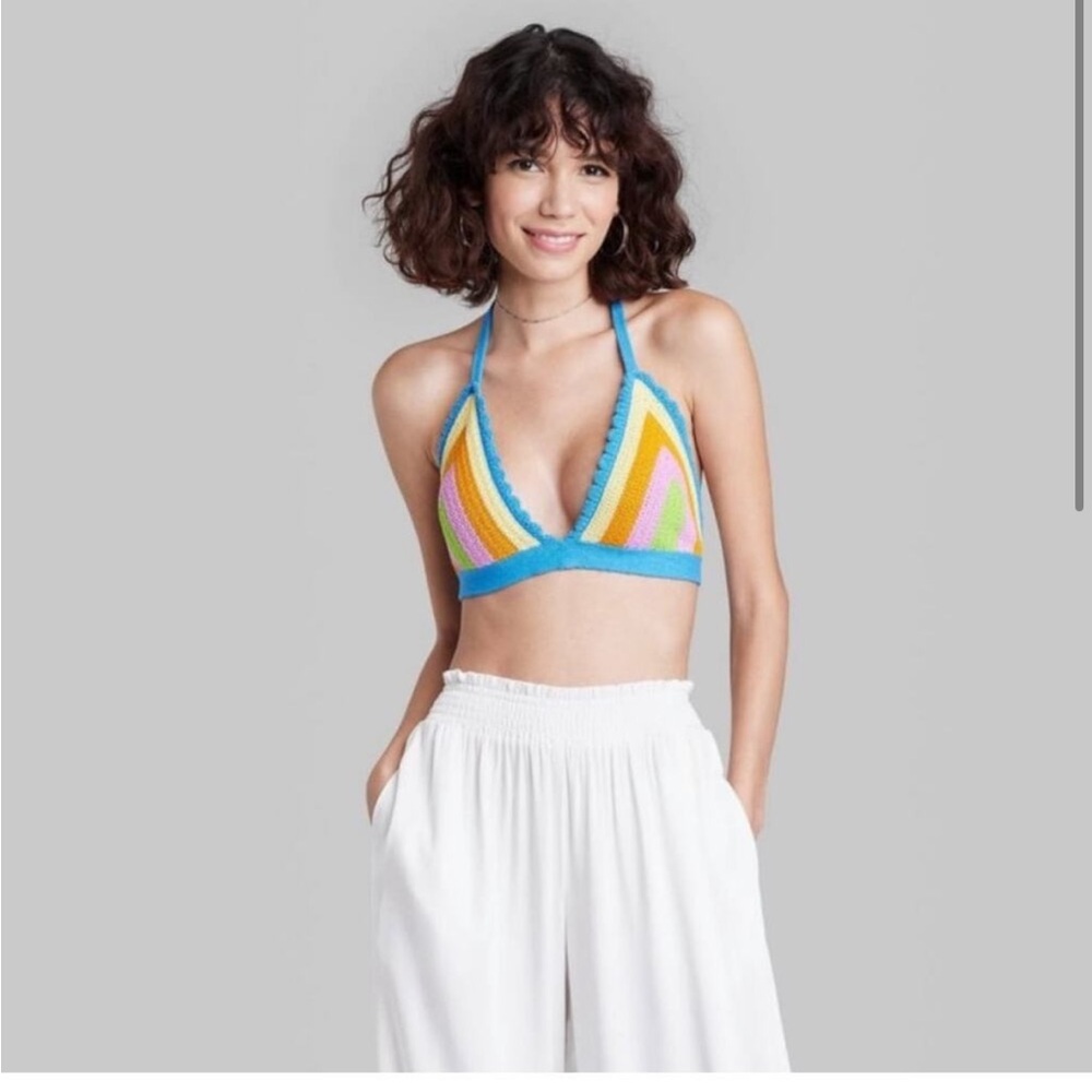 Wild fable Colorful Crochet Top